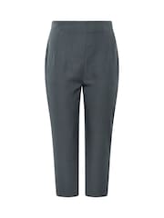 Yours Curve Grey Darted Waist Trousers - Image 5 of 6