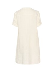 Cream Bellis 3/4 100% Linen Sleeves White Kaftan - Image 6 of 6