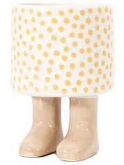 Gallery Home White Polka Dot Nevada Planter with Feet Medium - Image 3 of 4