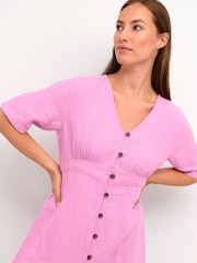Cream Bellis 100% Linen Dress - Image 1 of 4