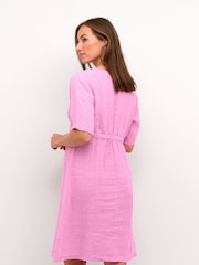 Cream Bellis 100% Linen Dress - Image 2 of 4