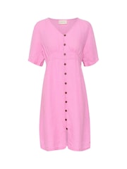 Cream Bellis 100% Linen Dress - Image 3 of 4