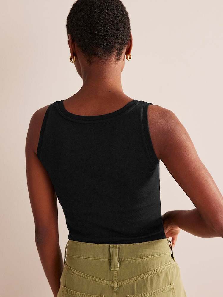 Boden Black Essential Scoop Neck Vest - Image 2 of 5 Boden Black Essential Scoop Neck Vest - Image 2 of 5