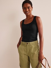 Boden Black Essential Scoop Neck Vest - Image 3 of 5