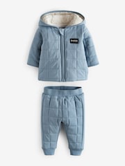 Baker by Ted Baker Blue Quilted 3 Piece Jacket Set - Image 6 of 11