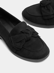 Yours Curve Black Wide Fit Microfibre Bow Loafers - Image 5 of 5
