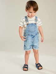 Light Wash 100% Cotton Denim Dungarees (3mths-7yrs) - Image 1 of 7