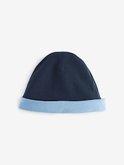 Baker by Ted Baker Blue 100% Cotton Romper and Reversible Hat - Image 7 of 9