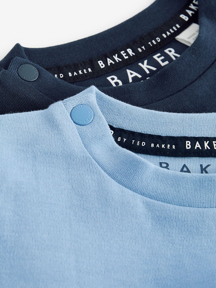 Baker by Ted Baker Blue 100% Cotton Romper and Reversible Hat - Image 9 of 9