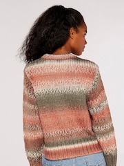 Apricot Pink Chunky Knit Multi Colour Jumper - Image 2 of 4