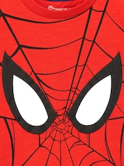 Character Red Spiderman Spiderman Long Sleeve 100% Cotton Top - Image 2 of 2