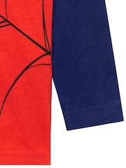 Character Red Spiderman Long Sleeve 100% Cotton Top - Image 3 of 4