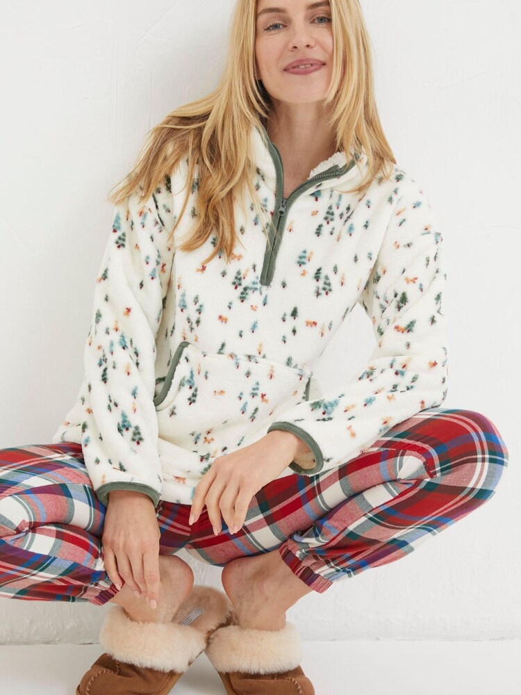 FatFace Natural Christmas Snuggle Top - Image 1 of 5