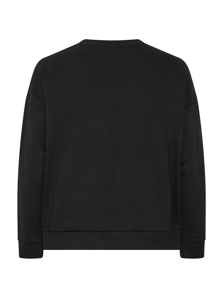 Yours Curve Black Jadore Polka Dot Sweatshirt - Image 7 of 7 Yours Curve Black Jadore Polka Dot Sweatshirt - Image 7 of 7