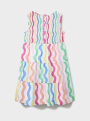 Crew Clothing White Shirred Cotton Midi Dress - Image 2 of 3