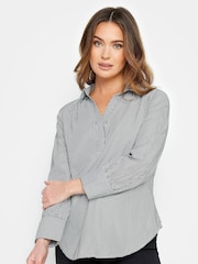 M&Co Blue Petite Stripe Blouses - Image 1 of 4