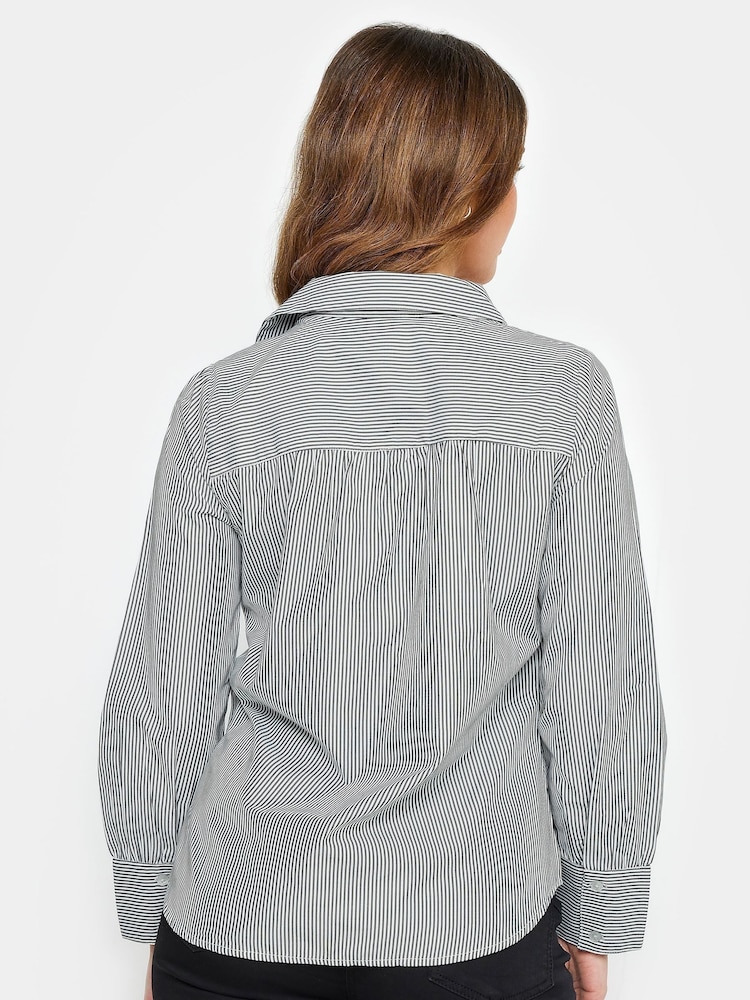 M&Co Blue Petite Stripe Blouses - Image 2 of 4