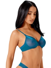 Gossard Glossies Transparenter BH, Petrolblau - Bild 2 von 4