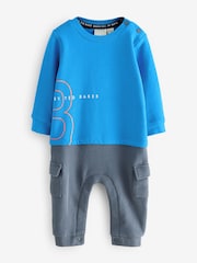 Baker by Ted Baker Blue Graphic Cargo Romper - Image 1 of 5