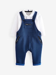 Baker by Ted Baker Blue Dungaree and Polo Shirt Set - Image 1 of 5