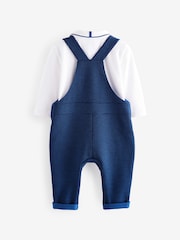 Baker by Ted Baker Blue Dungaree and Polo Shirt Set - Image 3 of 5