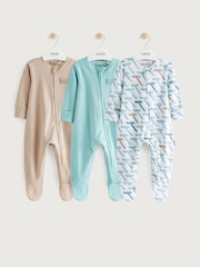 Baker by Ted Baker 100% Cotton Sleepsuits 3 Pack - Image 1 of 7