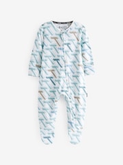 Baker by Ted Baker 100% Cotton Sleepsuits 3 Pack - Image 4 of 7