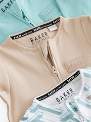 Baker by Ted Baker 100% Cotton Sleepsuits 3 Pack - Image 7 of 7
