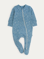 KIDLY Organic Zip 100% Cotton Sleepsuit - Image 1 of 5