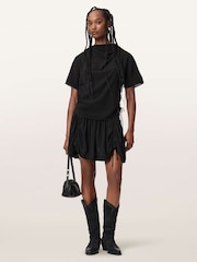 AllSaints Black Leslie Check Top - Image 5 of 6