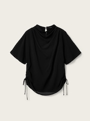 AllSaints Black Leslie Check Top - Image 6 of 6