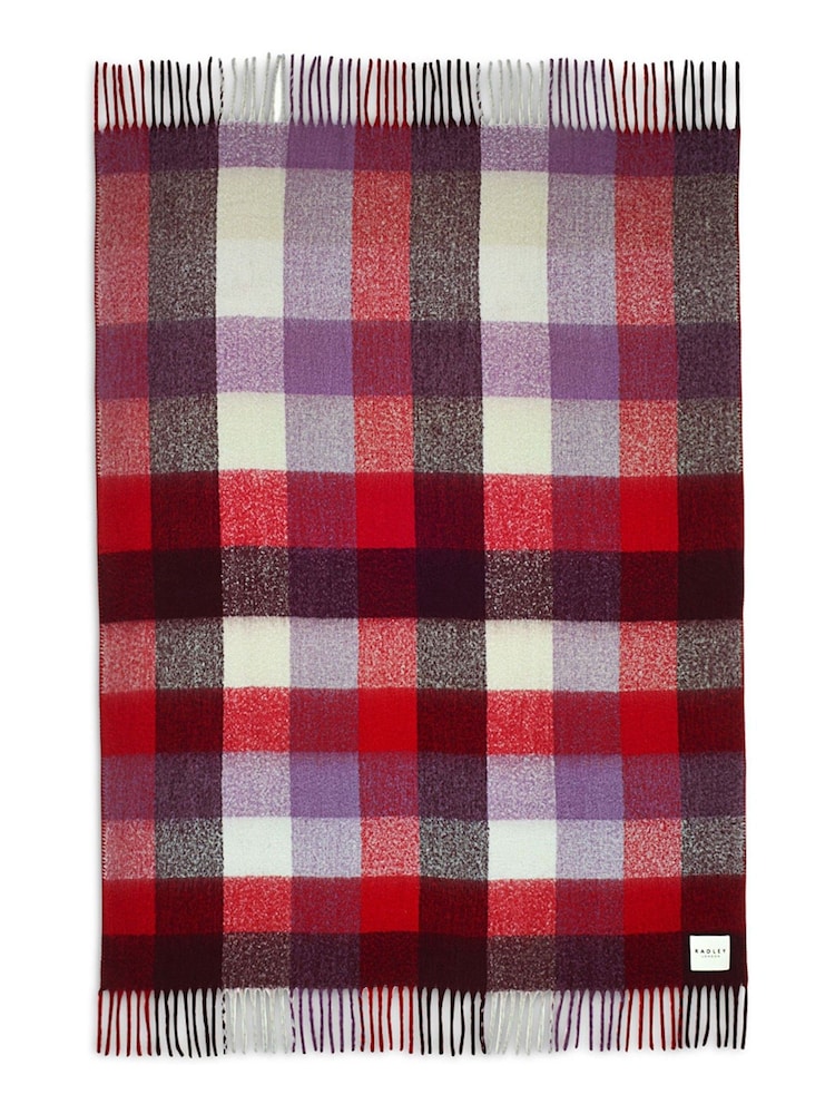 Radley Fluffy Check Blanket - Image 3 of 3