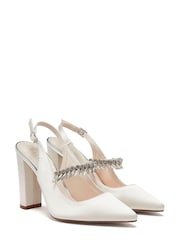 Rainbow Club Cream Wedding Madeline Satin Mary Jane Court Bridal Shoes - Image 1 of 1