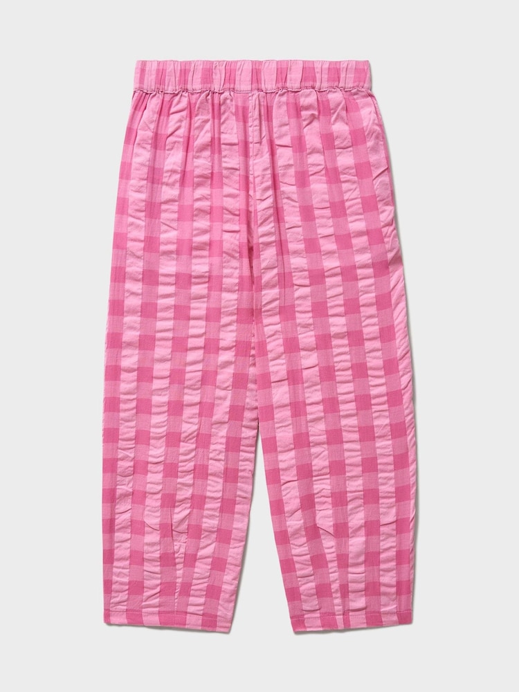 Crew Clothing Pink Cotton Barrel Leg Trousers - Image 3 of 3 Crew Clothing Pink Cotton Barrel Leg Trousers - Image 3 of 3