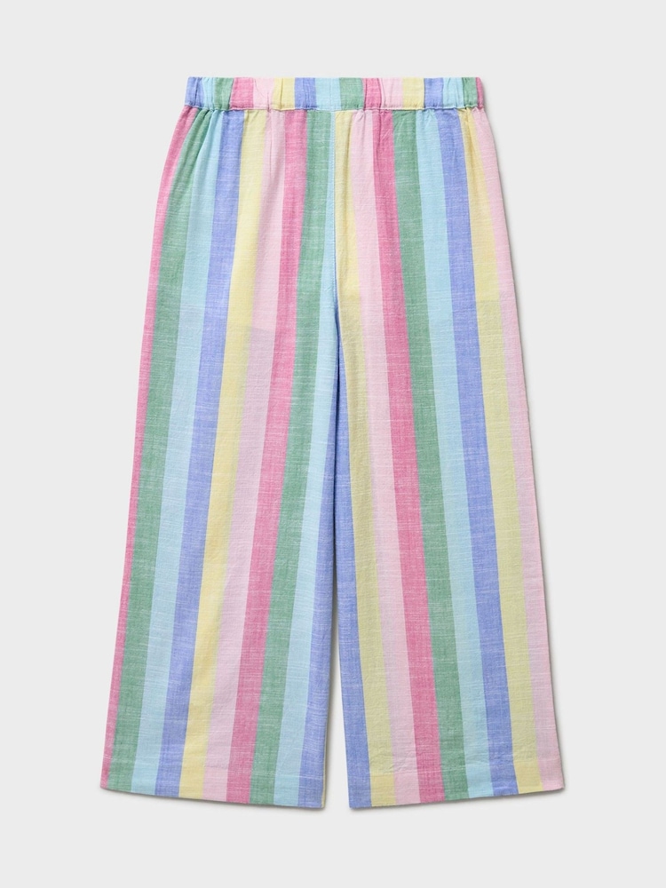 Crew Clothing Pink Striped Woven Trousers - Image 2 of 3 Crew Clothing Pink Striped Woven Trousers - Image 2 of 3