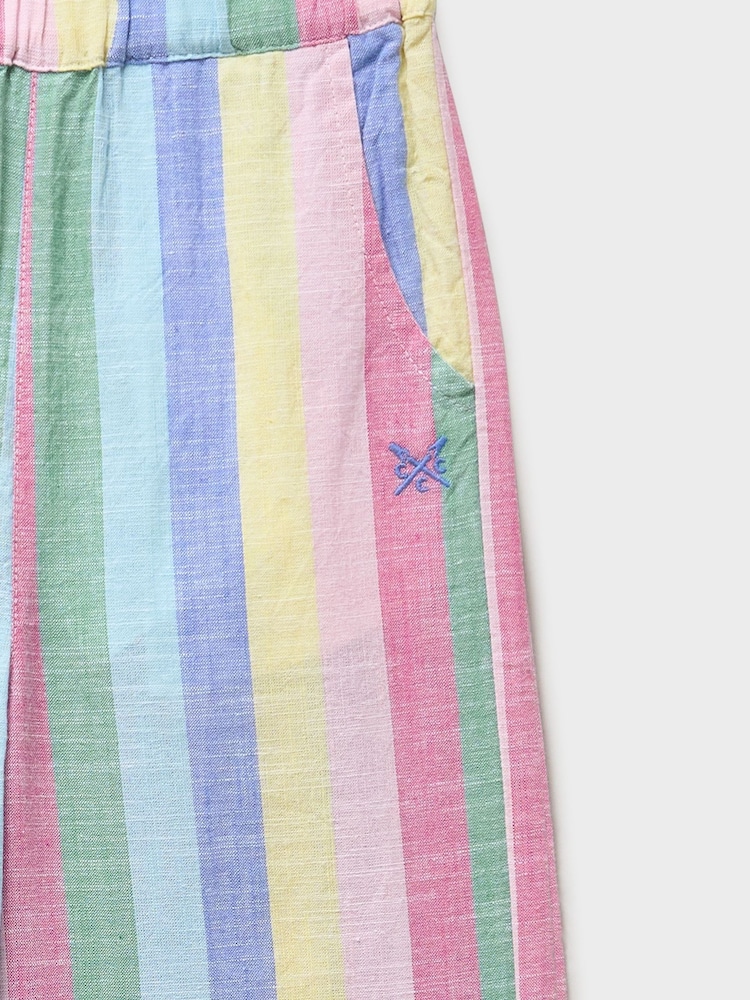 Crew Clothing Pink Striped Woven Trousers - Image 3 of 3 Crew Clothing Pink Striped Woven Trousers - Image 3 of 3