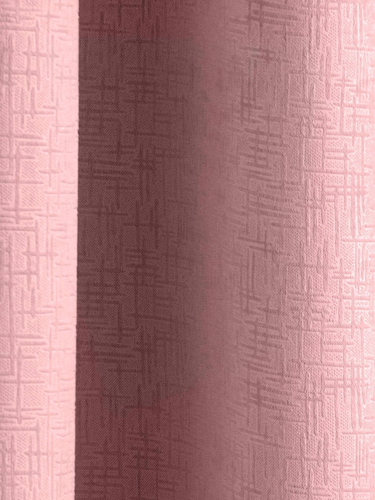 Enhanced Living Blush Pink Vogue Ready Made Thermal Blackout Eyelet Curtains - Image 3 of 4