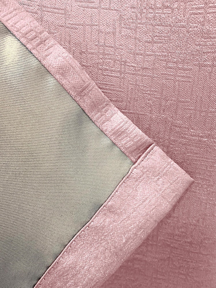 Enhanced Living Blush Pink Vogue Ready Made Thermal Blackout Eyelet Curtains - Image 4 of 4