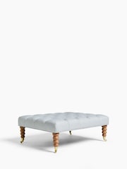 Laura Ashley Sweet Allysum Pale Seaspray Blue Ropsley Footstool - Image 5 of 8