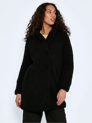 NOISY MAY Black Teddy Coat - Image 1 of 5