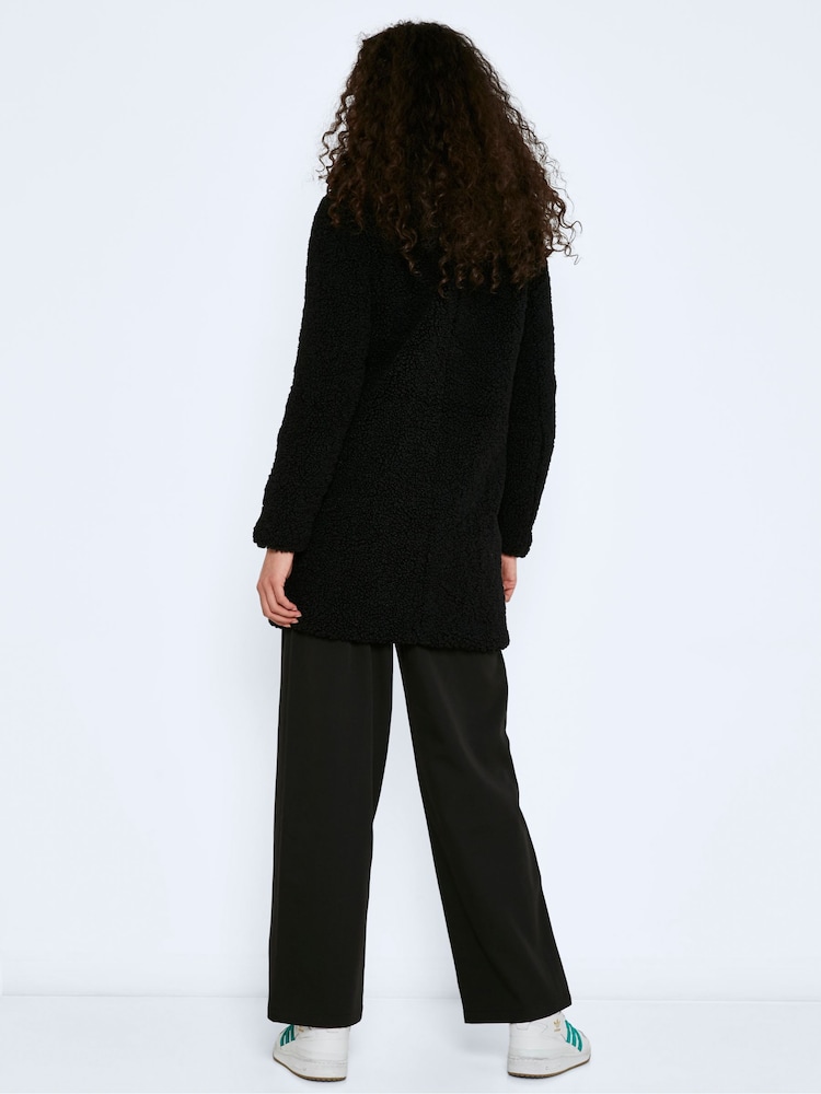 NOISY MAY Black Teddy Coat - Image 2 of 5