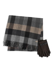 Totes Woven Check Scarf & Herringbone Gloves with Smartouch - Imagen 3 de 5