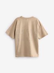 Baker by Ted Baker Oversized Stone 100% Cotton T-Shirt - Image 6 of 8