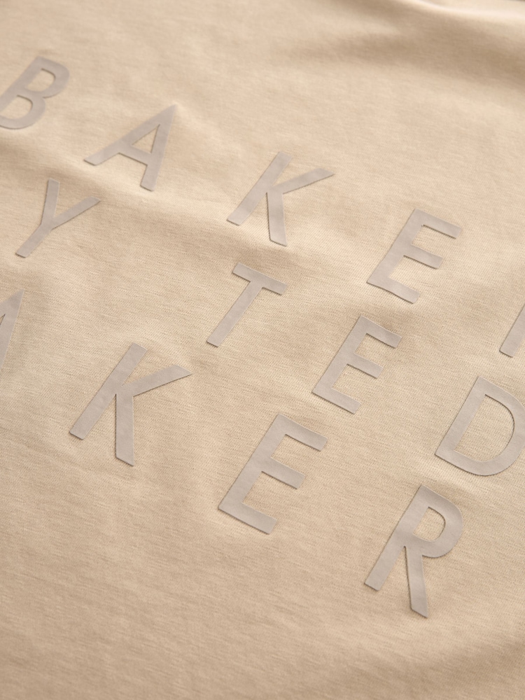 Baker by Ted Baker Oversized Stone 100% Cotton T-Shirt - Image 8 of 8