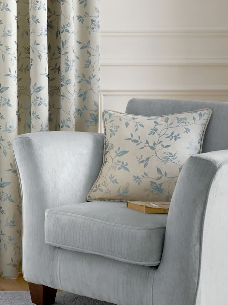 Curtina Blue Bird Trail Cushion - Image 2 of 4 Curtina Blue Bird Trail Cushion - Image 2 of 4