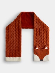 JoJo Maman Bébé Orange Fox Knitted Scarf - Image 2 of 4