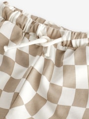 Stone 100% Cotton Checkerboard Jersey Shorts (3mths-7yrs) - Image 3 of 3