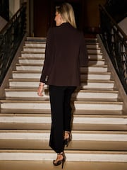 Sosandar Brown Double Breasted Longline Blazer - Image 4 of 5