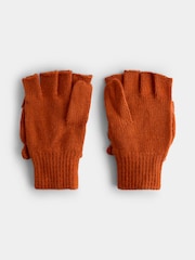 JoJo Maman Bébé Orange Fox Knitted Mittens - Image 3 of 5