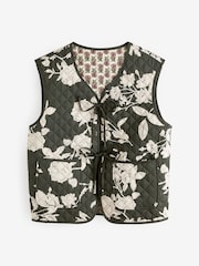 Khaki Green Quilted Reversible Waistcoat - Image 7 of 8